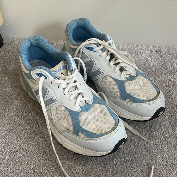 New balance 990 Made in USA white and blue - Size 11 womens 2A - Picture 1 of 7